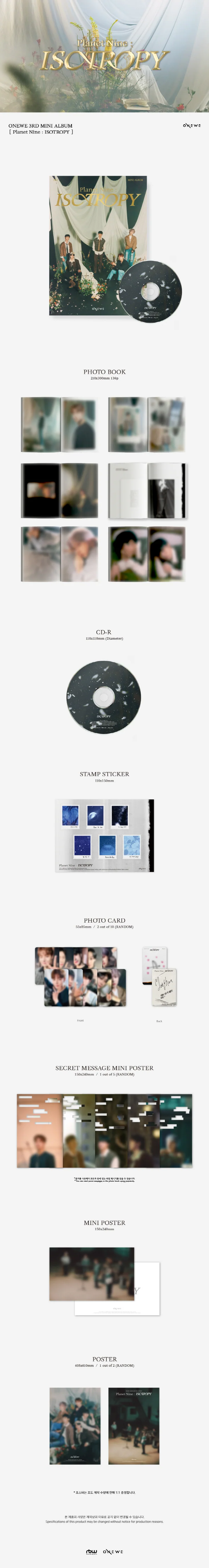 ONEWE - PLANET NINE : ISOTROPY (3rd Mini Album)