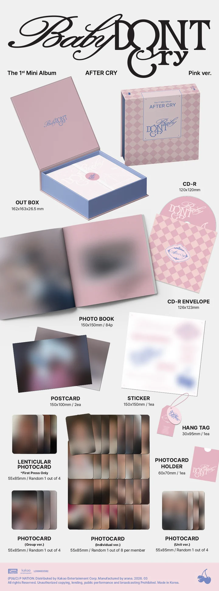 BABY DONT CRY - AFTER CRY (1st Mini Album)
