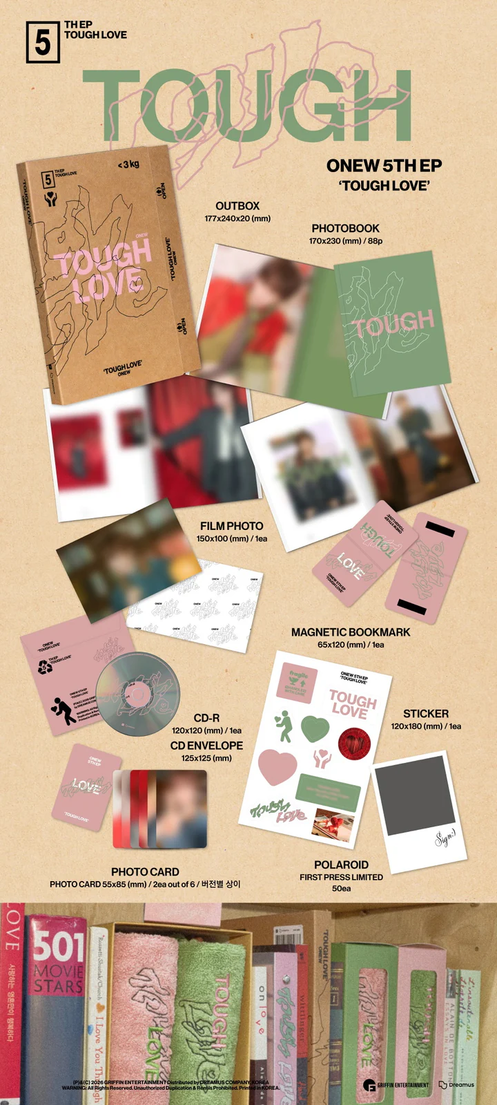 ONEW (SHINEE) - TOUGH LOVE (5th Mini Album) BOOK Version