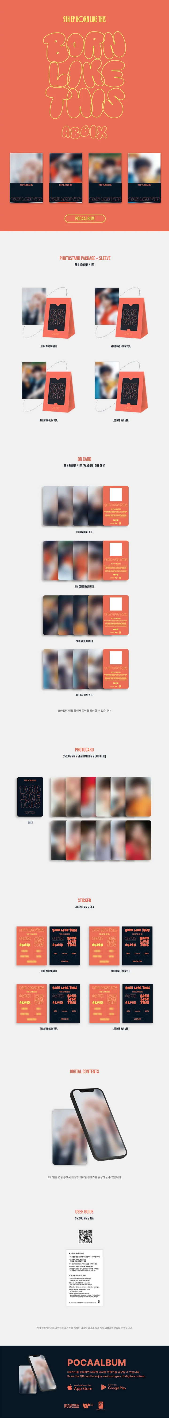 AB6IX - BORN LIKE THIS (9th EP Album) POCAALBUM