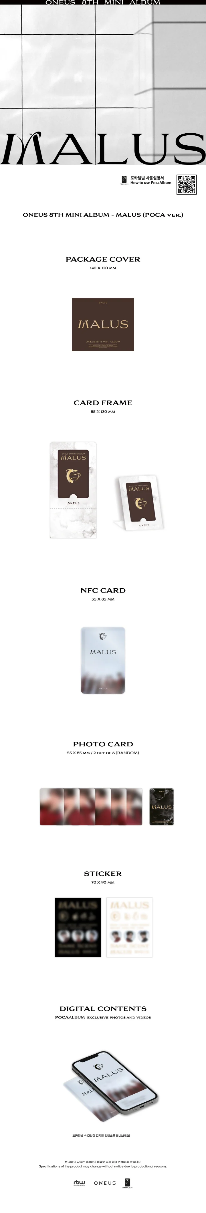 ONEUS - MALUS (8th Mini Album) POCA