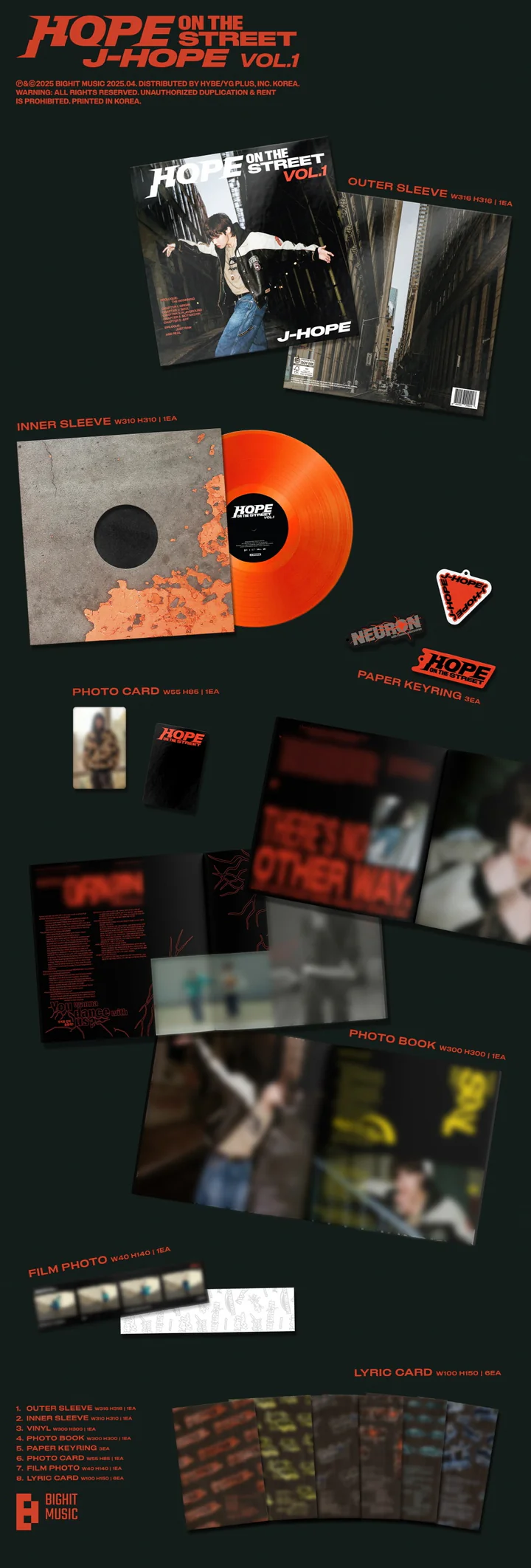 J-HOPE (BTS) - HOPE ON THE STREET VOL.1 VINILO