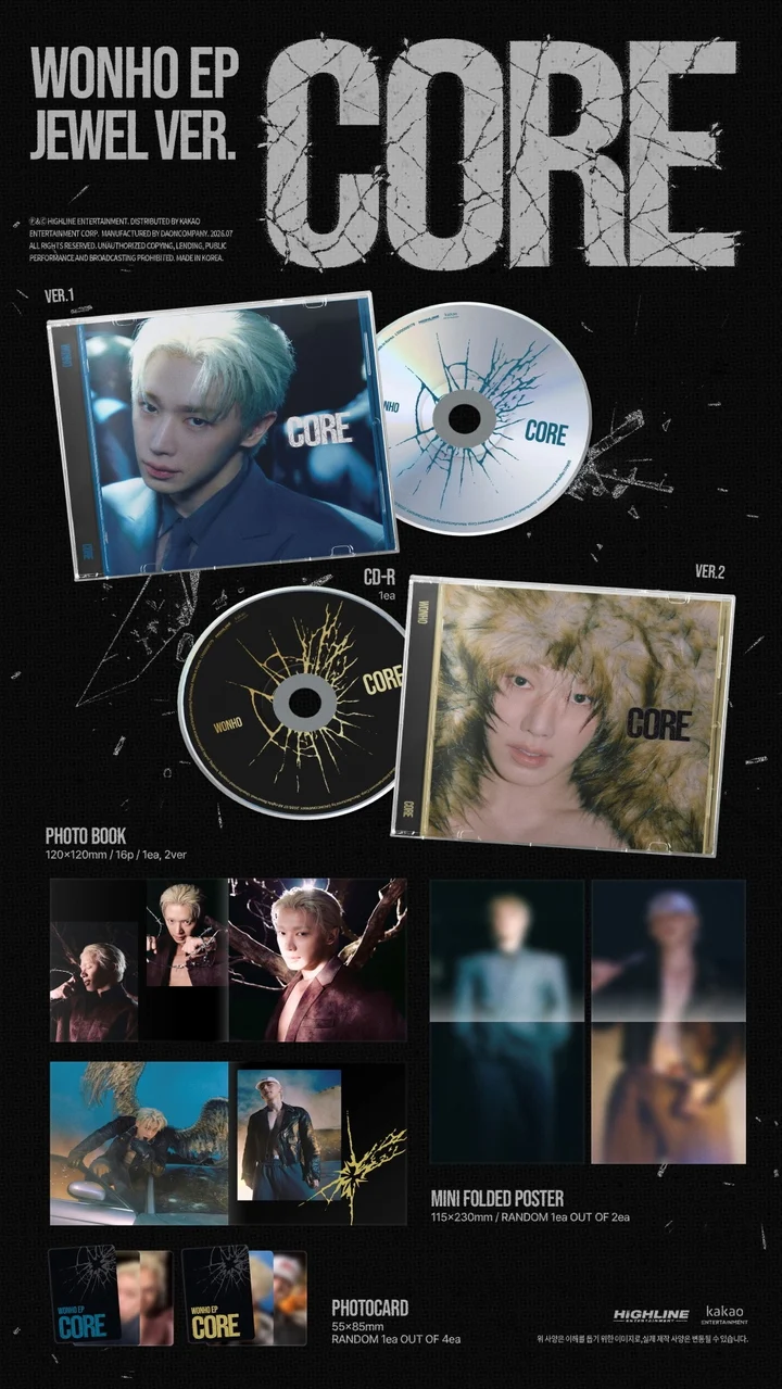 WONHO - CORE EP Album JEWEL CASE