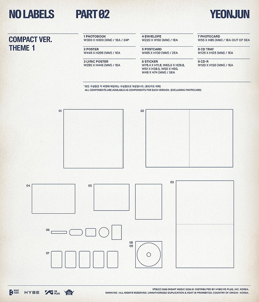[PRE-ORDEN] YEONJUN (TXT) - NO LABELS : PART 02 (COMPACT)
