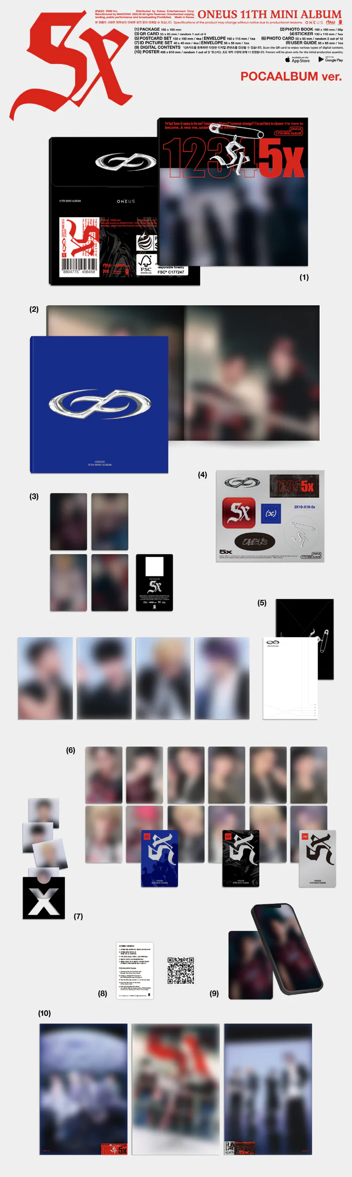 ONEUS - 5X (11th Mini Album) POCAALBUM