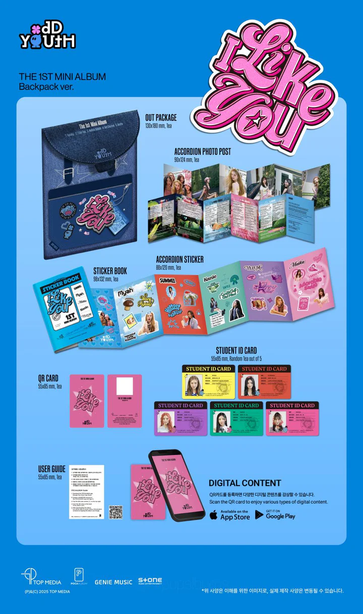 ODD YOUTH - I LIKE YOU (1st Mini Album) BACKPACK Version