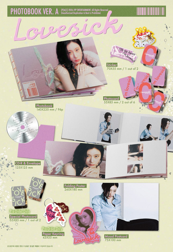 [PRE-VENTA] CHAERYEONG (ITZY) - LOVESICK (1st Mini Album) PHOTOBOOK