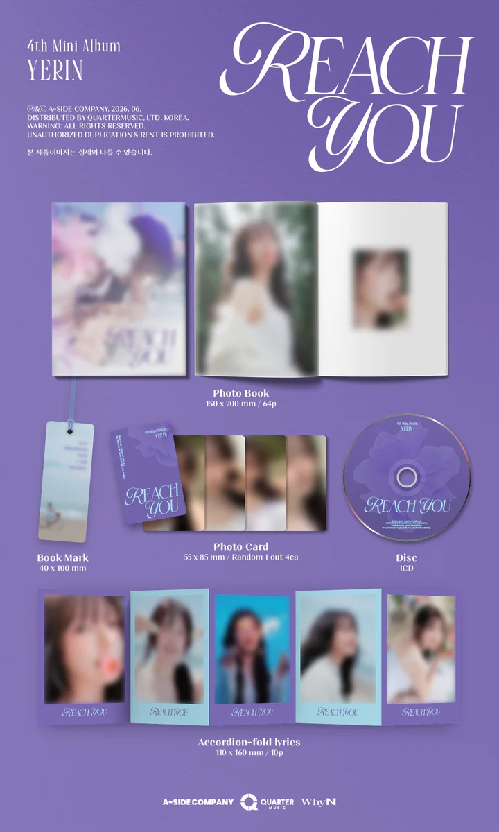 [PRE-ORDEN] YERIN (GFRIEND) - REACH YOU (4th Mini Album) DIGIPAK