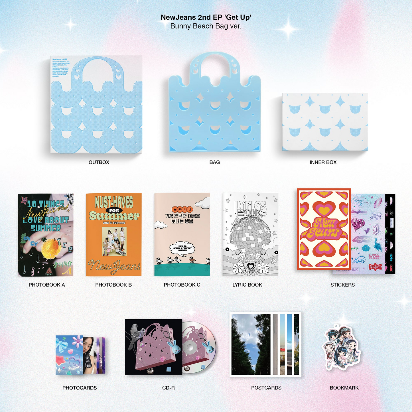 NEWJEANS - GET UP (2nd EP) BUNNY BEACH BAG - MINJI VER.
