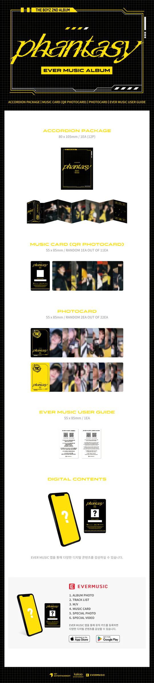 THE BOYZ - PHANTASY : PT.2 SIXTH SENSE (2nd Album) EVER MUSIC ALBUM