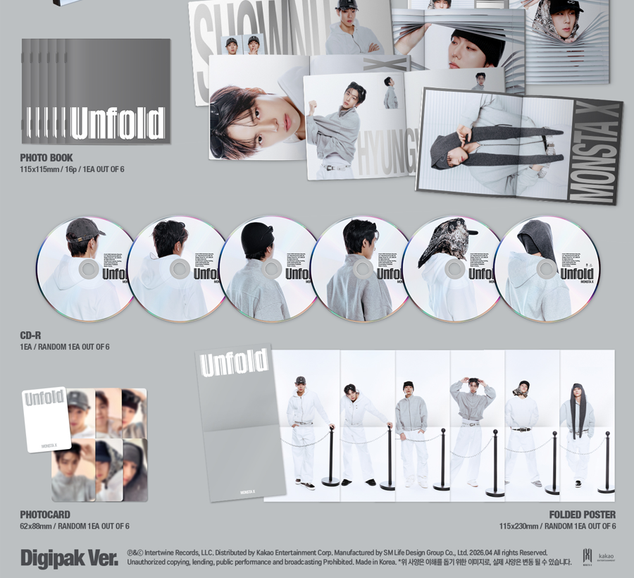 MONSTA X - Unfold (American Studio Album) DIGIPACK Version