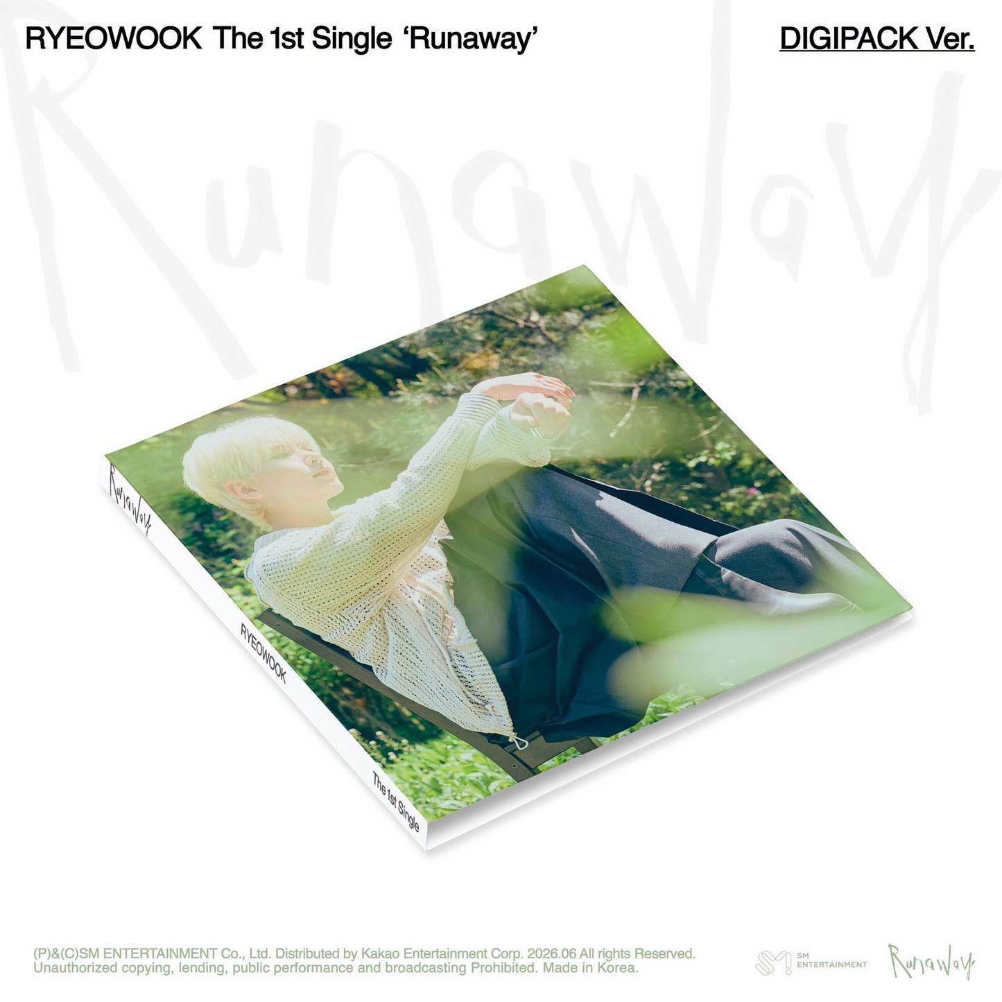 [PRE-ORDEN] RYEOWOOK (SUPER JUNIOR) - RUNAWAY (1st Single Album) DIGIPACK