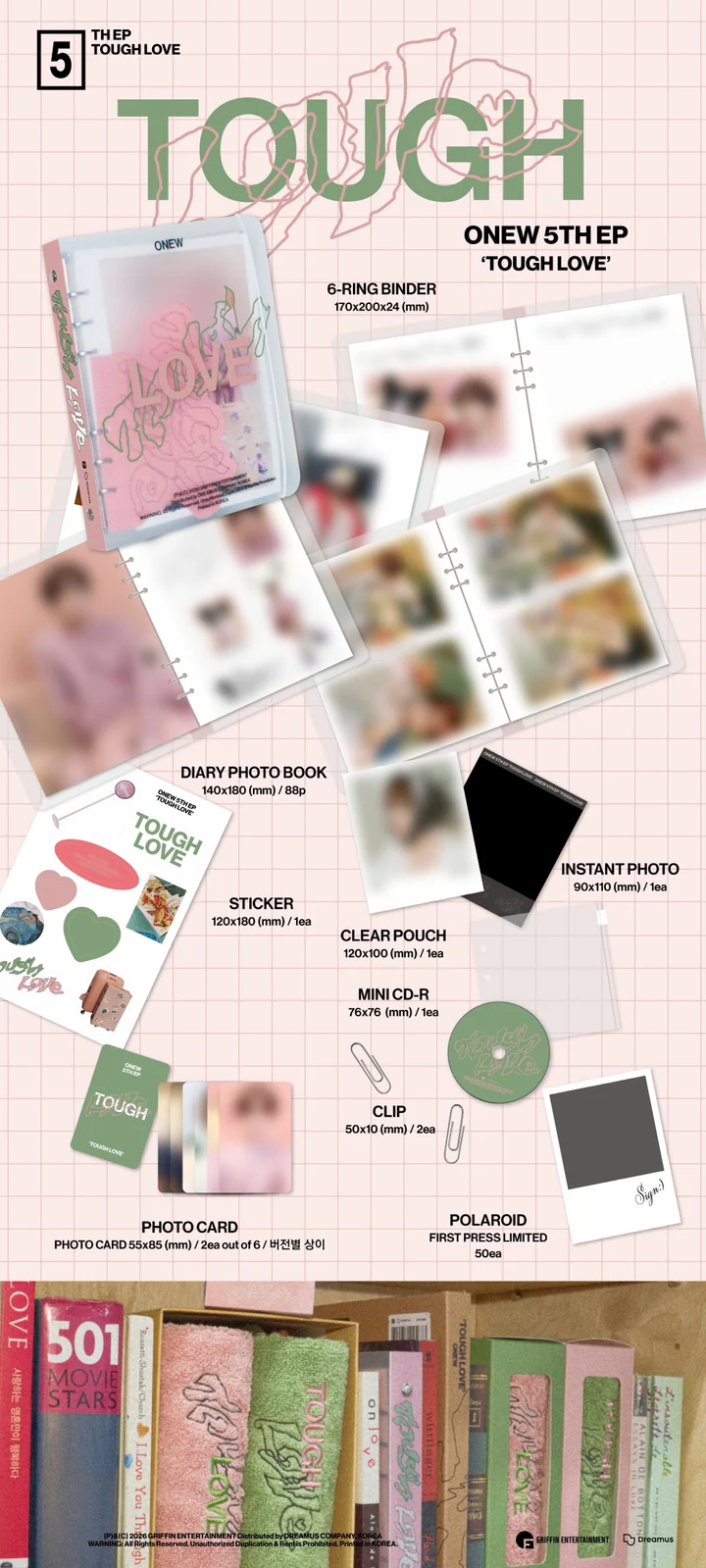 [PRE-ORDEN] ONEW (SHINEE) - TOUGH LOVE (5th Mini Album) NOTE Version