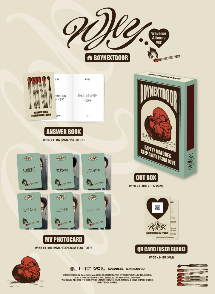 BOYNEXTDOOR - WHY? (1st EP Album) WEVERSE ALBUMS