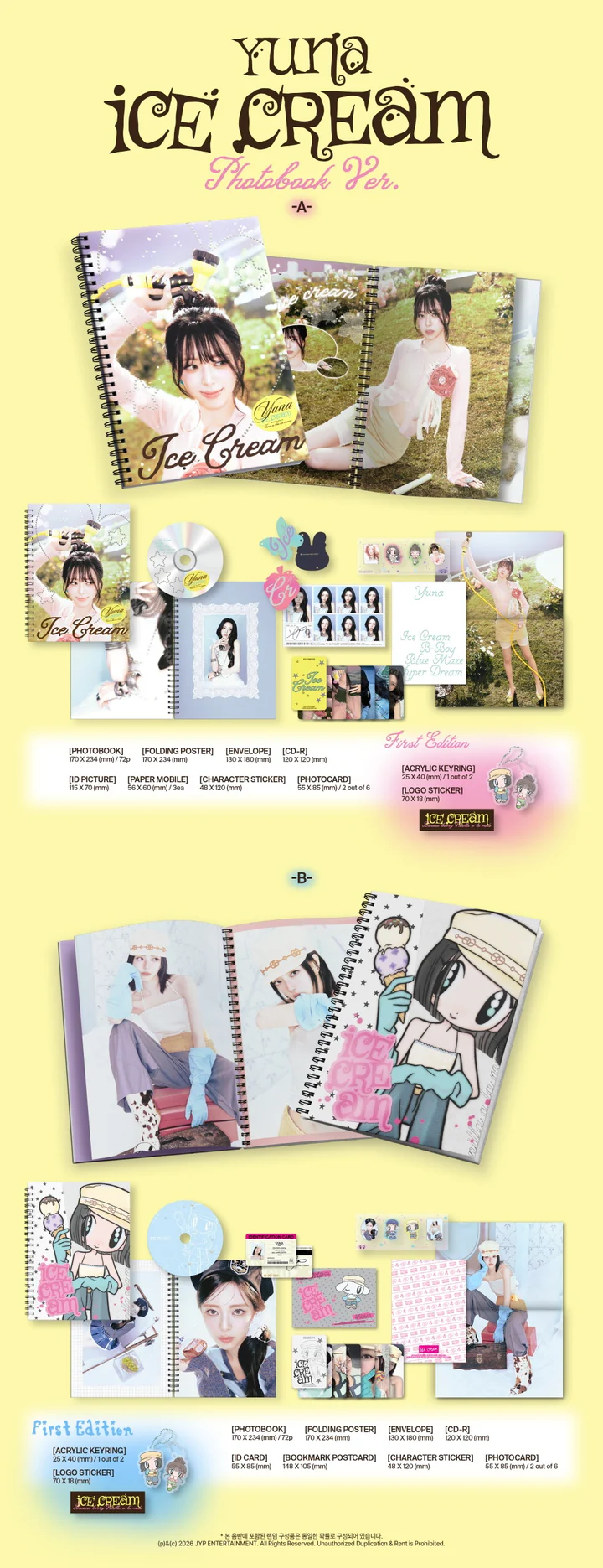 YUNA (ITZY) - ICE CREAM (1st Mini Album) PHOTOBOOK Version