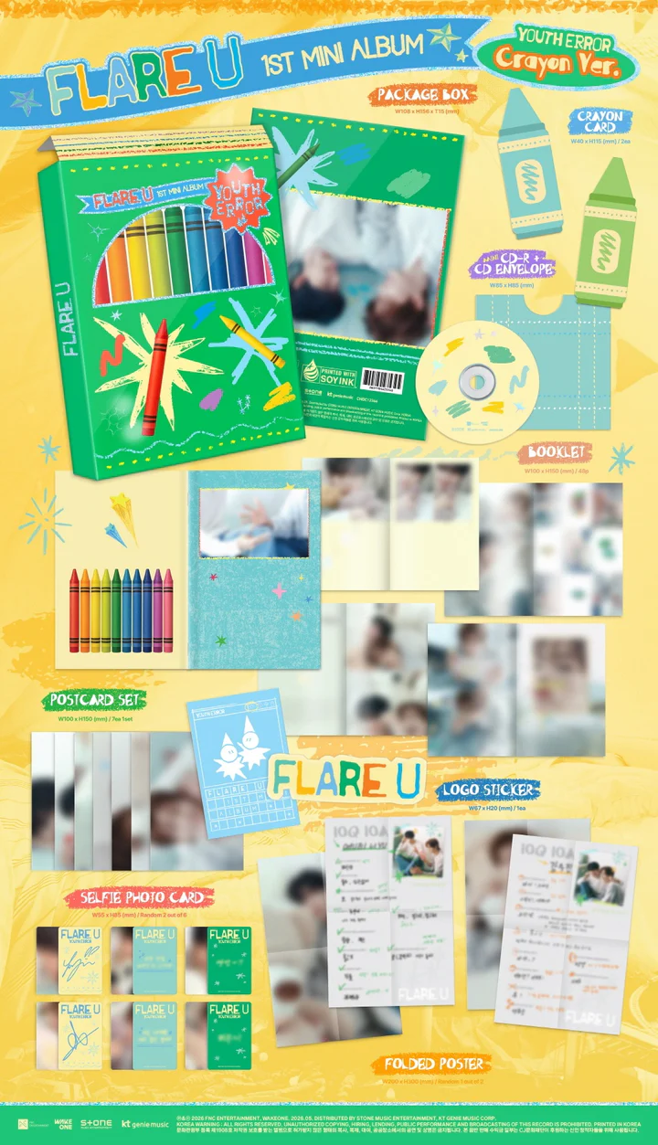 FLARE U - YOUTH ERROR (1st Mini Album) CRAYON Version