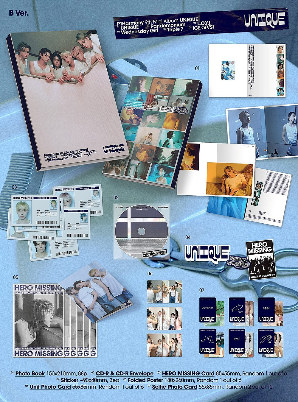 P1HARMONY - UNIQUE (9th Mini Album) PHOTOBOOK