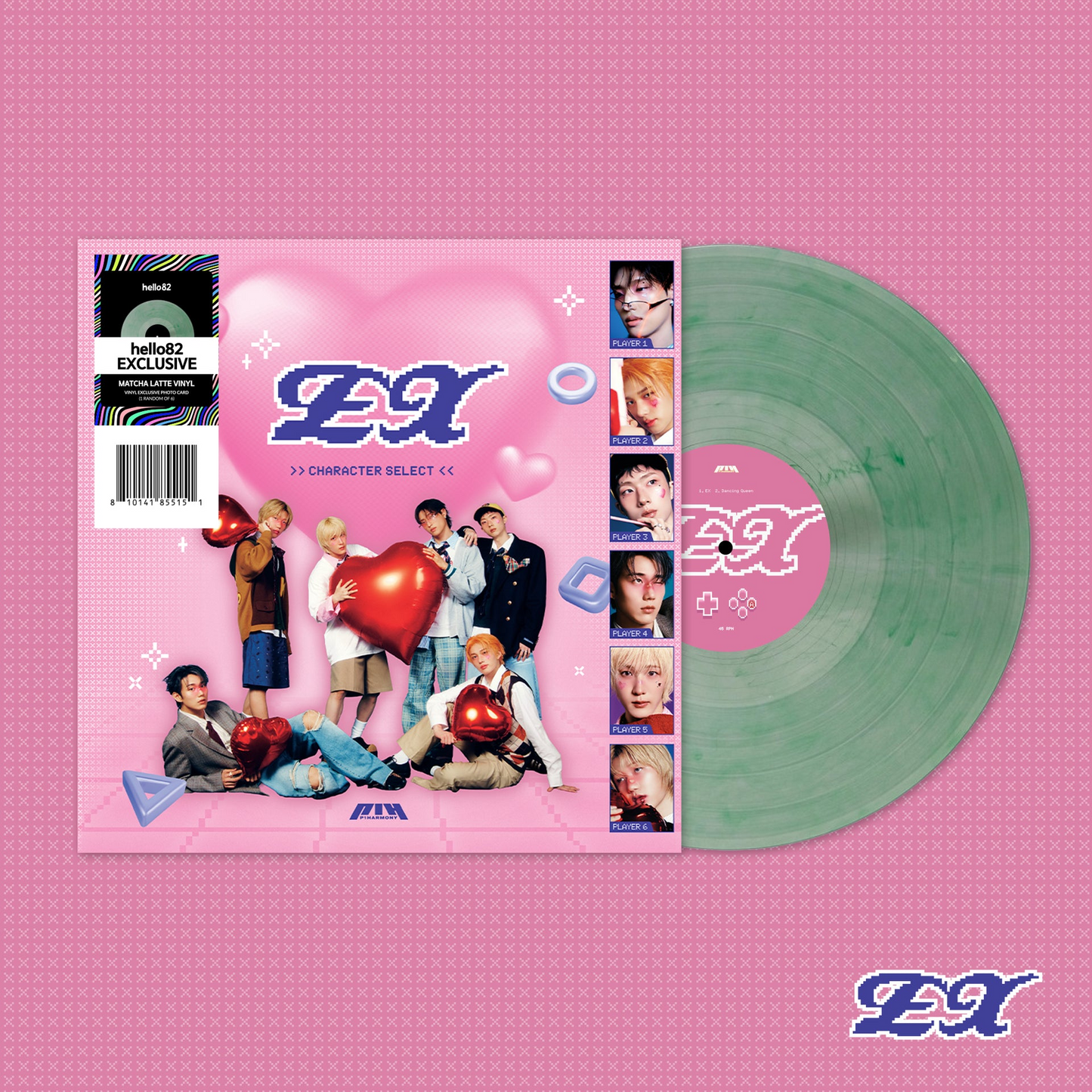 P1HARMONY - EX (1st English Album) VINILO HELLO82 Exclusive (Matcha Latte)
