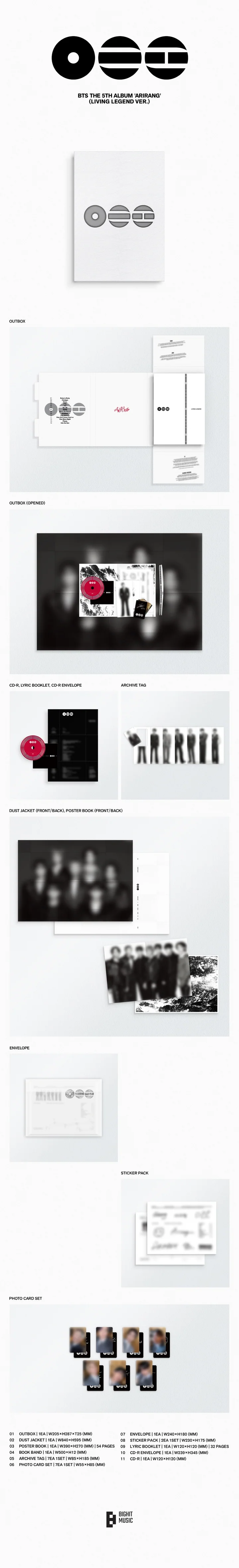 BTS - ARIRANG (5th Album) LIVING LEGEND