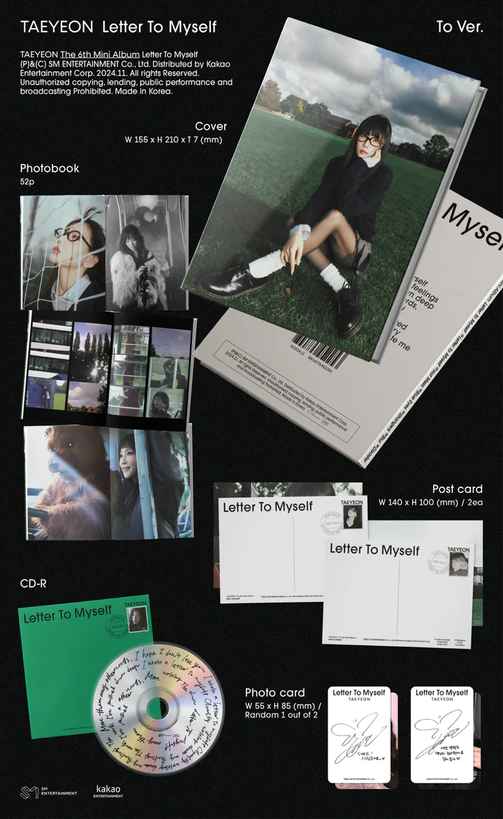 TAEYEON - Letter To Myself (6th Mini Album) TO Version