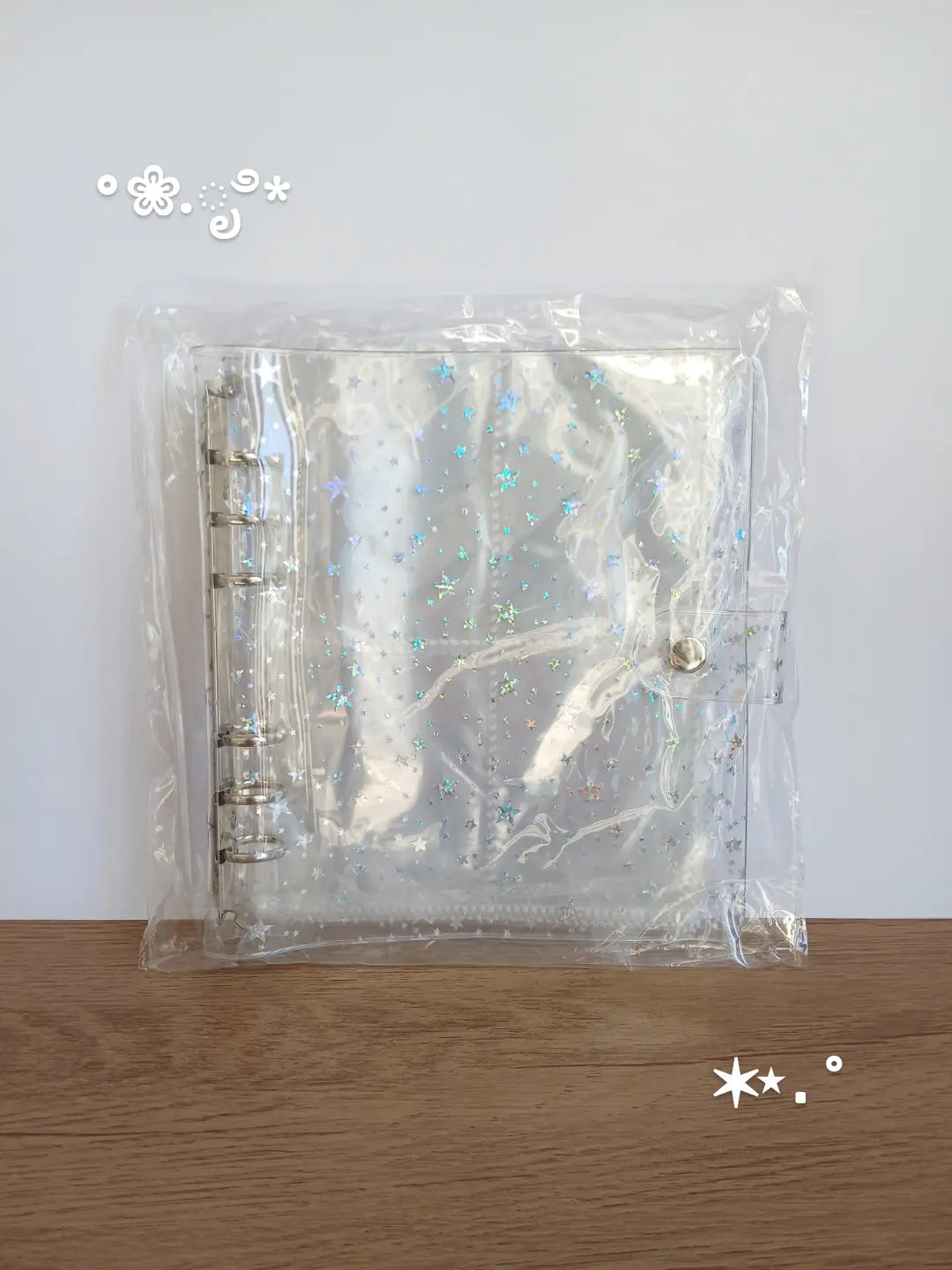 BINDER A5 - Transparente Estrellas Holo