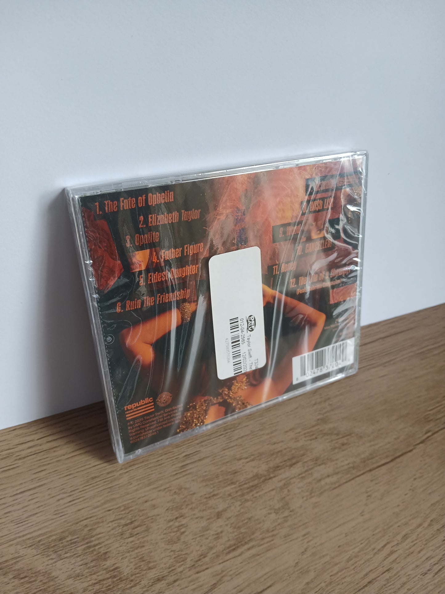 TAYLOR SWIFT - The Life of a Showgirl: Sweat and Vanilla Perfume CD ver fotos