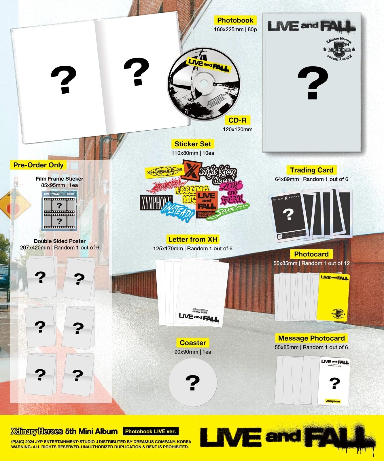 XDINARY HEROES - LIVE AND FALL (5th Mini Album) PHOTOBOOK