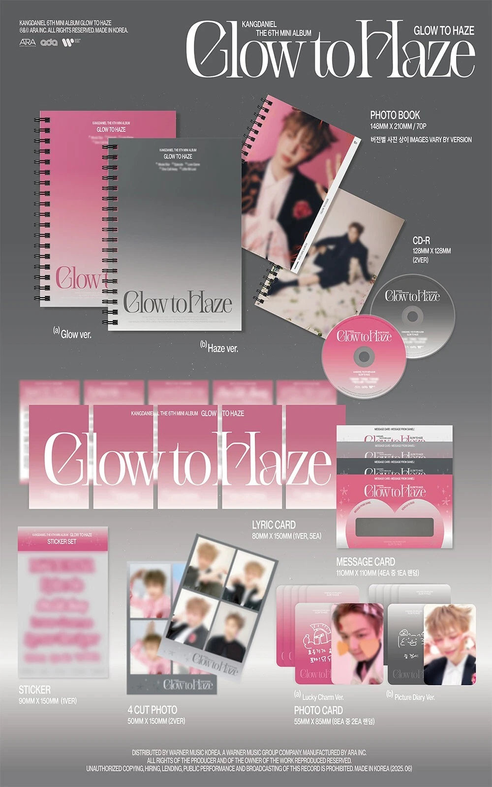 KANG DANIEL - GLOW TO HAZE (6th Mini Album) PHOTOBOOK Version