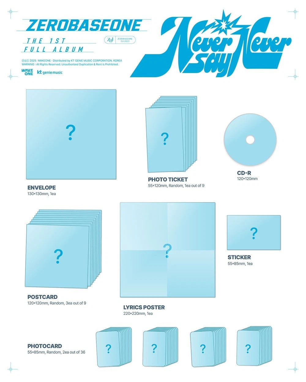 ZEROBASEONE - NEVER SAY NEVER (1st Album) SLAM DUNK Version