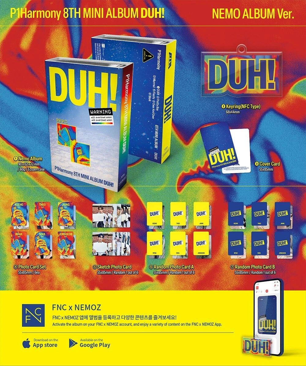 P1HARMONY - DUH! (8th Mini Album) NEMO